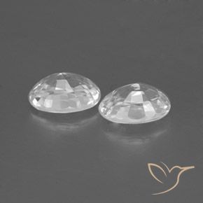 Pedras preciosas de Zircão Branco natural de 2.61 ct, oval, VVS