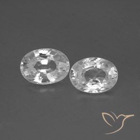 2.45ctw Natural Branco Zircão, oval, VVS