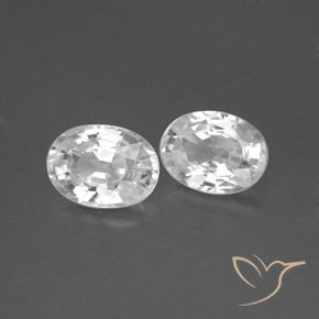 Pedras preciosas de Zircão Branco natural de 2.45 ct, oval, VVS
