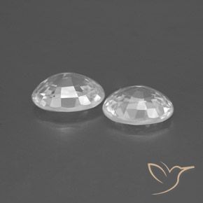 Pedras preciosas de Zircão Branco natural de 2.45 ct, oval, VVS