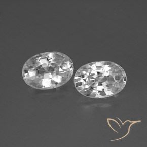 2.76ctw Natural Branco claro Zircão, oval, VS