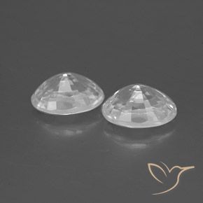 Pedras preciosas de Zircão Branco claro natural de 2.76 ct, oval, VS