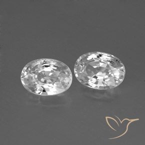 Pedras preciosas de Zircão Branco natural de 2.78 ct, oval, VVS