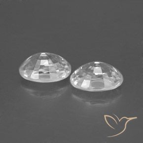 Pedras preciosas de Zircão Branco natural de 2.78 ct, oval, VVS