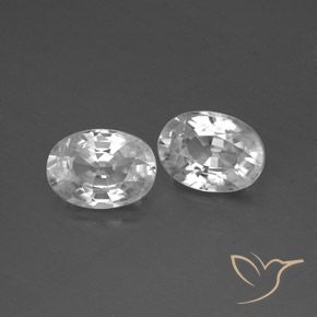 Pedras preciosas de Zircão Branco natural de 2.55 ct, oval, VS