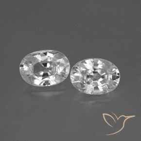 2.68ctw Natural Branco claro Zircão, oval, VS