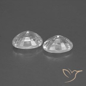 Pedras preciosas de Zircão Branco claro natural de 2.68 ct, oval, VS