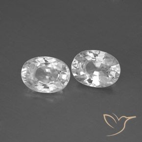 Pedras preciosas de Zircão Branco claro natural de 2.59 ct, oval, VS