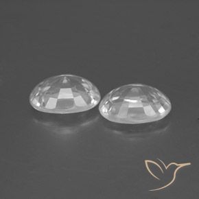 Pedras preciosas de Zircão Branco claro natural de 2.59 ct, oval, VS