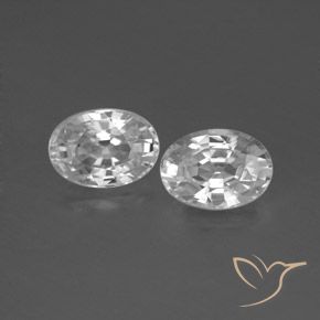 2.57ctw Natural Branco Zircão, oval, VVS