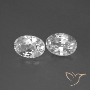 Pedras preciosas de Zircão Branco natural de 2.57 ct, oval, VVS