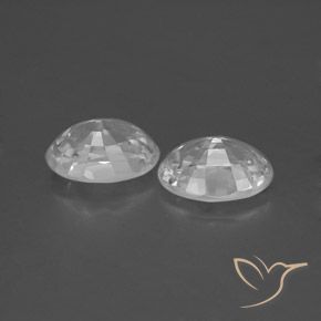 Pedras preciosas de Zircão Branco natural de 2.57 ct, oval, VVS