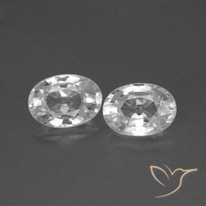 2.69ctw Natural Branco Zircão, oval, VS