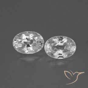 2.85ctw Natural Branco Zircão, oval, VVS-VS