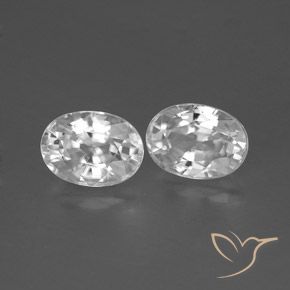 Pedras preciosas de Zircão Branco natural de 2.85 ct, oval, VVS-VS
