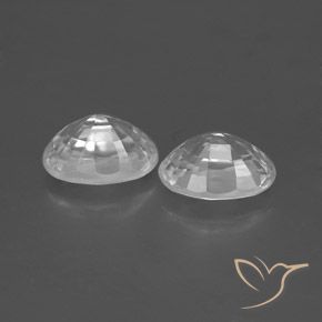 Pedras preciosas de Zircão Branco natural de 2.85 ct, oval, VVS-VS