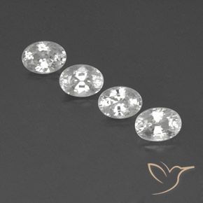 5.46ctw Natural Branco Zircão, oval, VS