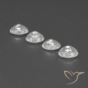 Pedras preciosas de Zircão Branco natural de 5.46 ct, oval, VS