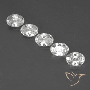 6.63ctw Natural Branco Zircão, oval, VS