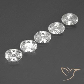Pedras preciosas de Zircão Branco natural de 6.63 ct, oval, VS