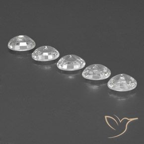 Pedras preciosas de Zircão Branco natural de 6.63 ct, oval, VS