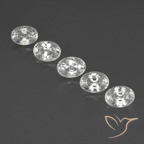 7.09ctw Natural Branco Zircão, oval, VVS-VS