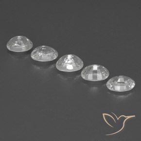 Pedras preciosas de Zircão Branco natural de 7.09 ct, oval, VVS-VS