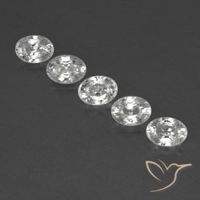 6.51ctw Natural Branco claro Zircão, oval, VVS-VS