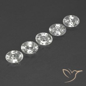 Pedras preciosas de Zircão Branco claro natural de 6.51 ct, oval, VVS-VS