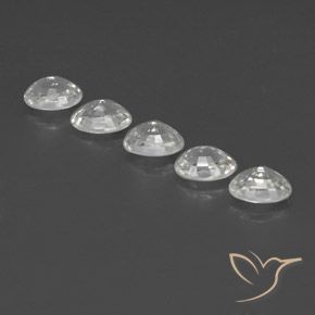 Pedras preciosas de Zircão Branco claro natural de 6.51 ct, oval, VVS-VS