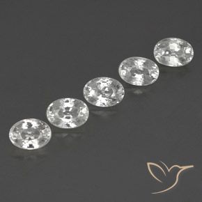 Pedras preciosas de Zircão Branco natural de 7.28 ct, oval, VVS-VS