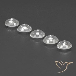 Pedras preciosas de Zircão Branco natural de 7.28 ct, oval, VVS-VS