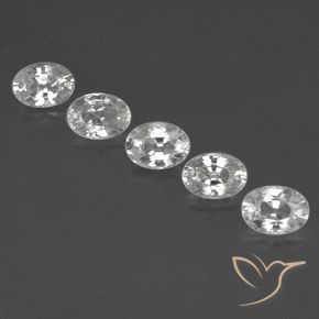 6.43ctw Natural Branco Zircão, oval, VVS-VS
