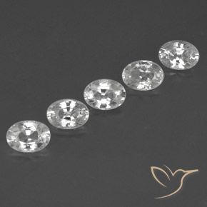 Pedras preciosas de Zircão Branco natural de 6.43 ct, oval, VVS-VS