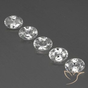 6.78ctw Natural Branco Zircão, oval, VS