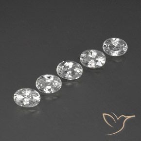 7.33ctw Natural Branco Zircão, oval, VS