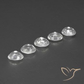 Pedras preciosas de Zircão Branco natural de 7.33 ct, oval, VS