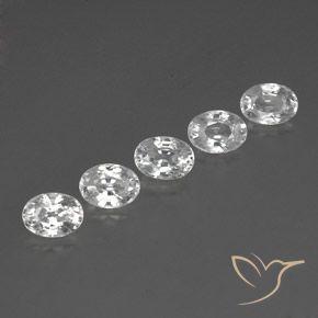 Pedras preciosas de Zircão Branco natural de 7.07 ct, oval, VS