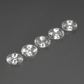 Pedras preciosas de zircão branco natural de 6,69 ct, corte oval, VVS-VS