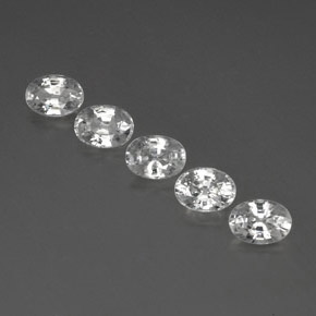 Pedras preciosas de zircão branco natural de 6,69 ct, corte oval, VVS-VS