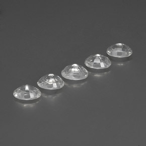 Pedras preciosas de zircão branco natural de 6,69 ct, corte oval, VVS-VS