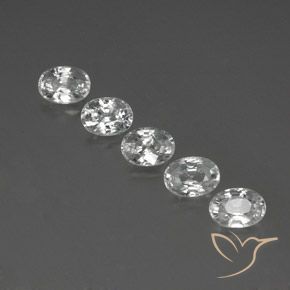 6.95ctw Natural Branco claro Zircão, oval, VS