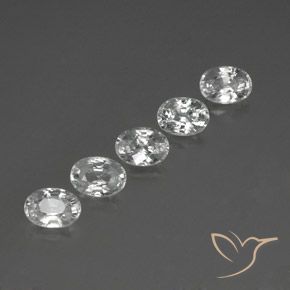 Pedras preciosas de Zircão Branco claro natural de 6.95 ct, oval, VS