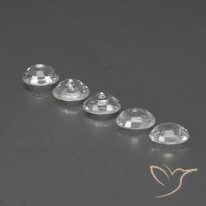 Pedras preciosas de Zircão Branco claro natural de 6.95 ct, oval, VS