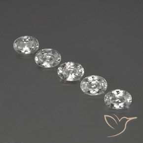 6.40ctw Natural Branco claro Zircão, oval, VS