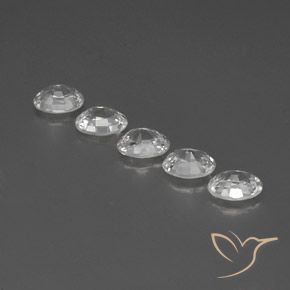 Pedras preciosas de Zircão Branco claro natural de 6.40 ct, oval, VS