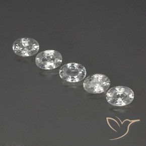 6.94ctw Natural Branco Zircão, oval, VS
