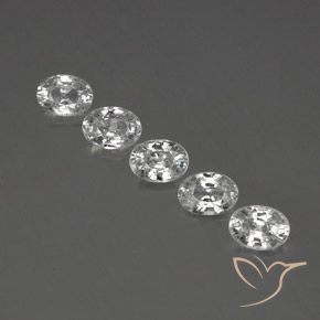 6.31ctw Natural Branco claro Zircão, oval, VVS-VS