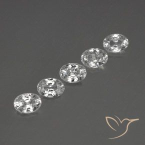 Pedras preciosas de Zircão Branco claro natural de 6.31 ct, oval, VVS-VS