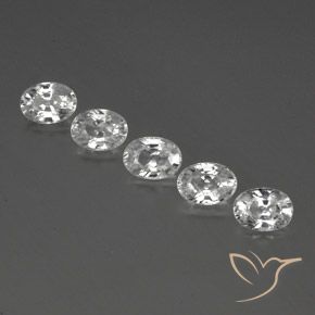 6.66ctw Natural Branco claro Zircão, oval, VVS-VS